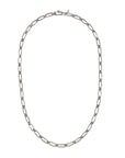 Platinum Planished Paperclip Chain