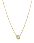 18 Karat Gold Rosecut Diamond Solitaire Necklace