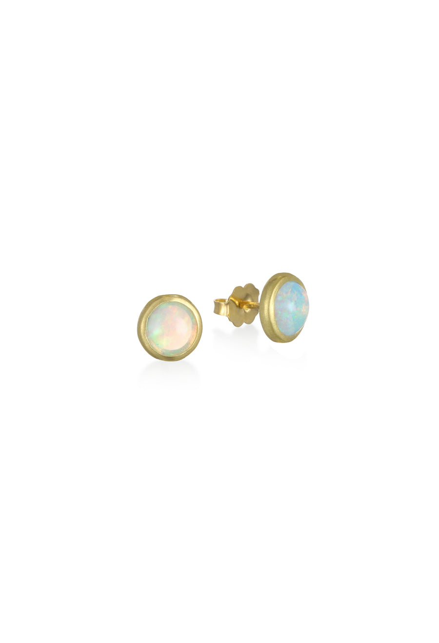 18 Karat Gold Australian Opal Studs
