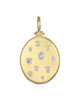 18 Karat Diamond Dog Tag Pendant - Large