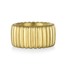 18 Karat Gold Grooved Band