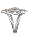 Platinum Milky Diamond Daisy Ring