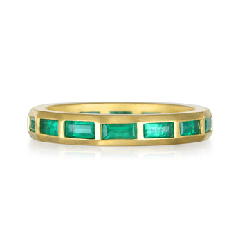 18 Karat Gold Emerald Eternity Band