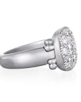 Platinum Pave Diamond Hinged Chiclet Ring