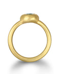 18 Karat Gold Brazilian Emerald Dome Ring