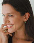 18 Karat Gold Colombian Emerald Hinge Earrings