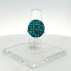 Vintage 18 Karat Gold and Turquoise Dome Ring
