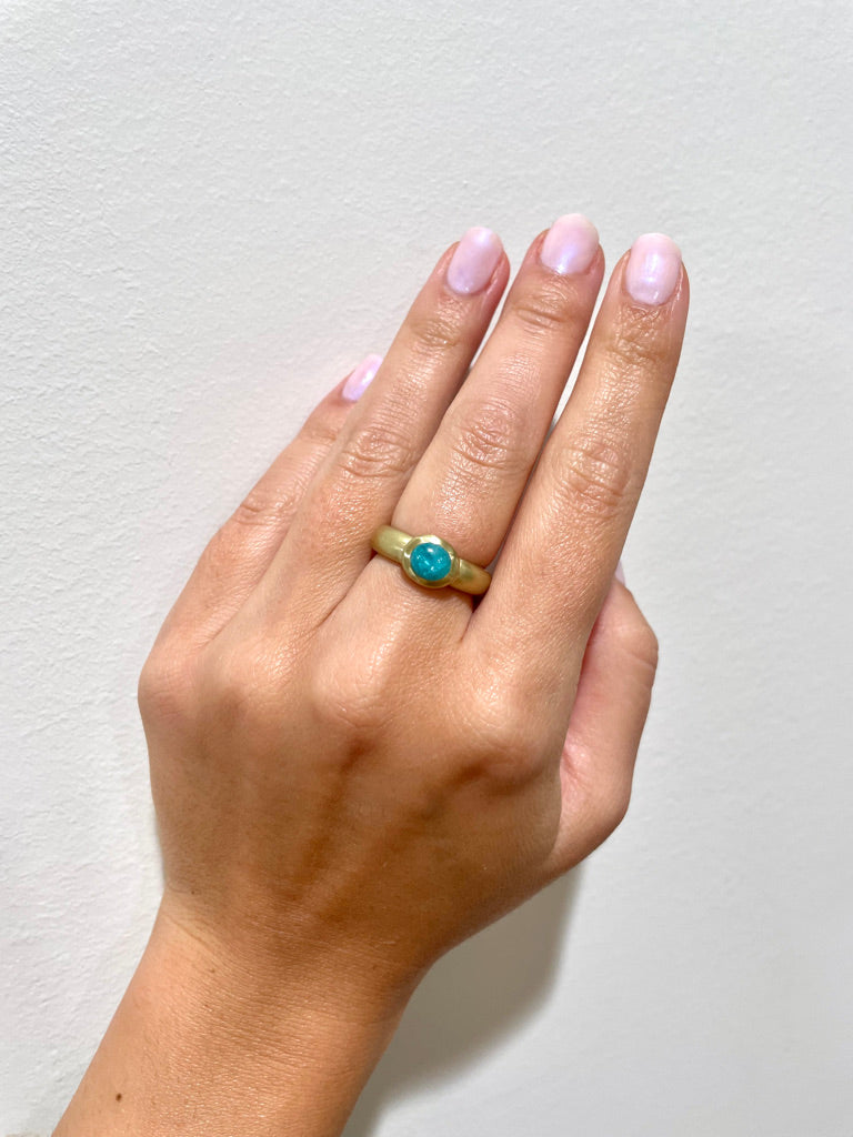 Paraiba Tourmaline Bezel Ring