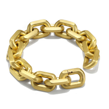18 Karat Gold Knife Edge Link Bracelet
