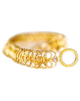 22 Karat Gold Handwoven Toggle Bracelet