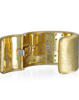 18 Karat Gold Diamond Sunburst Cuff Bracelet