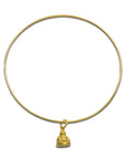 18 Karat Gold Handmade Wire Bangle Bracelet