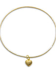 18 Karat Gold Handmade Wire Bangle Bracelet