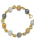 18 Karat Gold Multicolor South Sea Pearl 18K Gold Bracelet