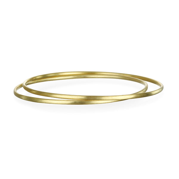 18 Karat Gold Thin Bangles