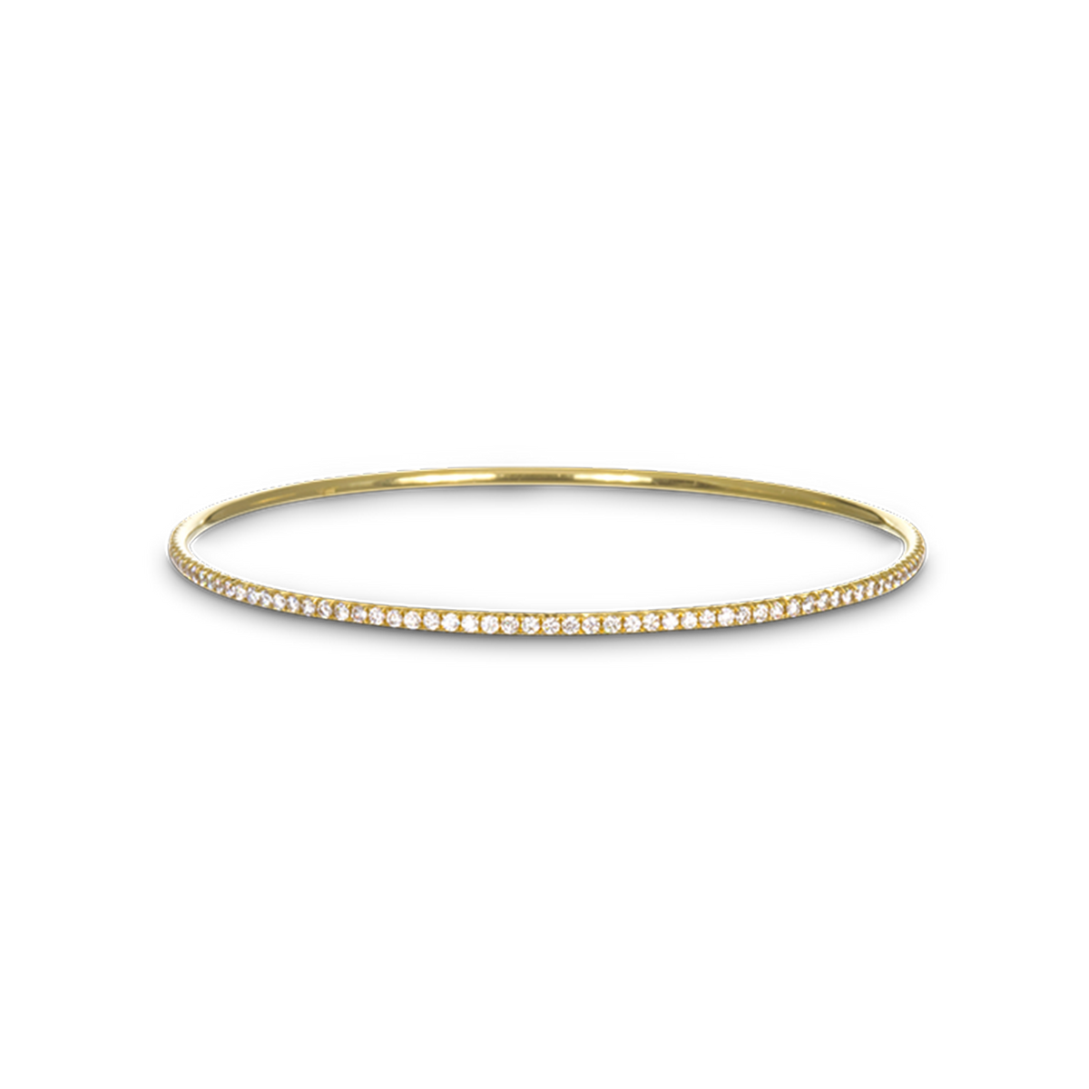 18 Karat Gold Micro Pave Diamond Bangle – Faye Kim Designs