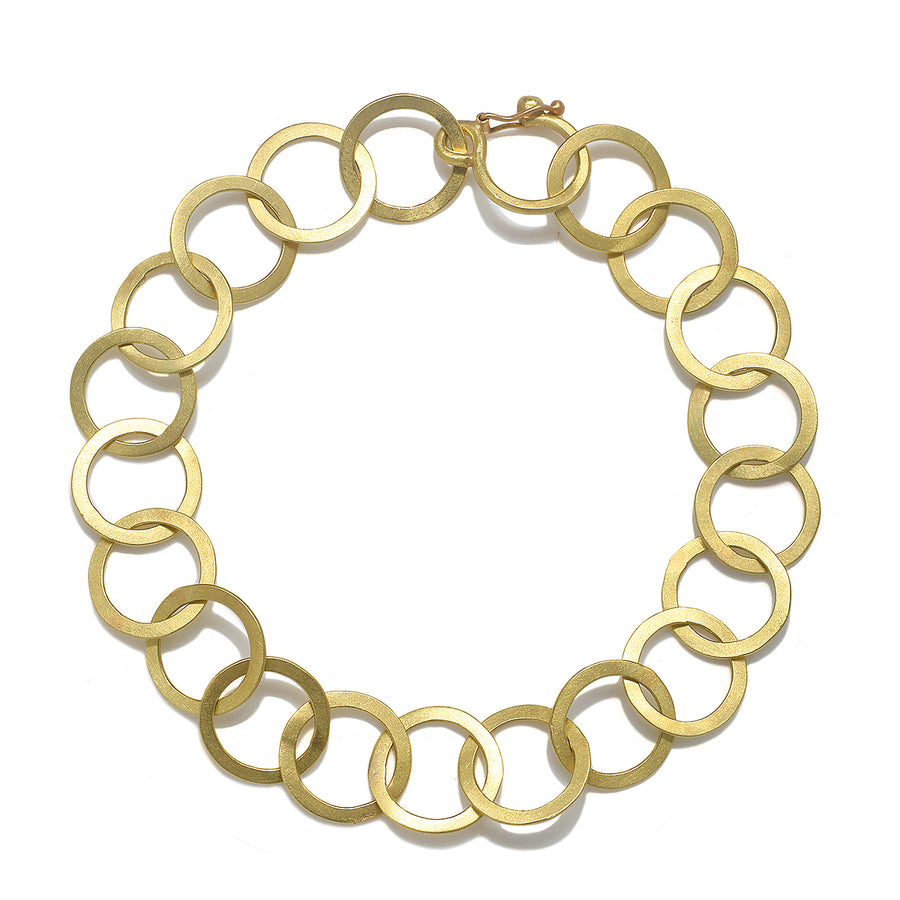 18 Karat Gold Round Chain Link