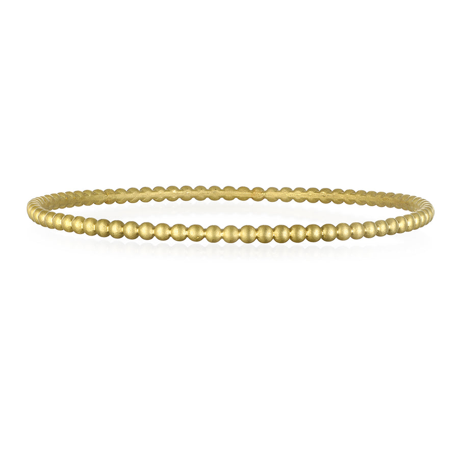 18 Karat Gold Granulation Bead Bangle