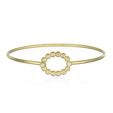 Oval Closure Diamond Bracelet