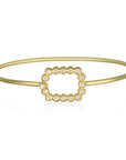 18 Karat Gold Cushion Closure Diamond Bracelet