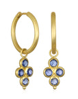 18 Karat Gold Blue Sapphire Quad Drops