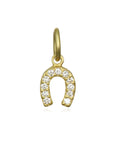 18 Karat Gold Diamond Horseshoe Charm