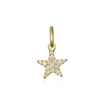 18 Karat Gold Diamond Star Charm