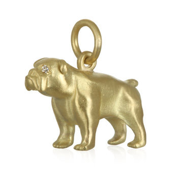 18 Karat Gold Bulldog Charm