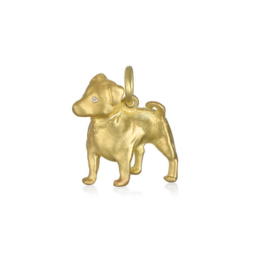 18 Karat Gold Jack Russell Terrier Charm