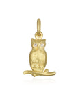 18 Karat Gold Owl Charm