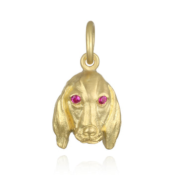 Ruby Hound Charm