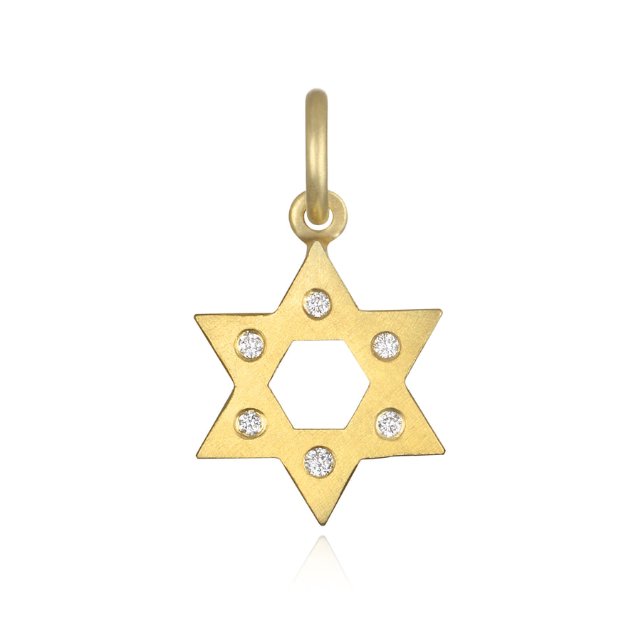 18 Karat Gold Star of David Charm