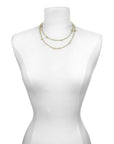 18 Karat Gold Paperclip Chain with Planished Links