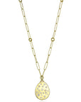 18 Karat Gold Paperclip Chain with Planished Links