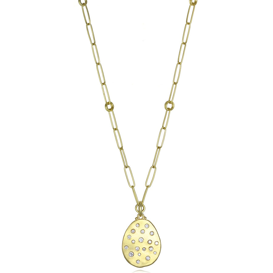 Diamond Dog Tag Pendant - Large