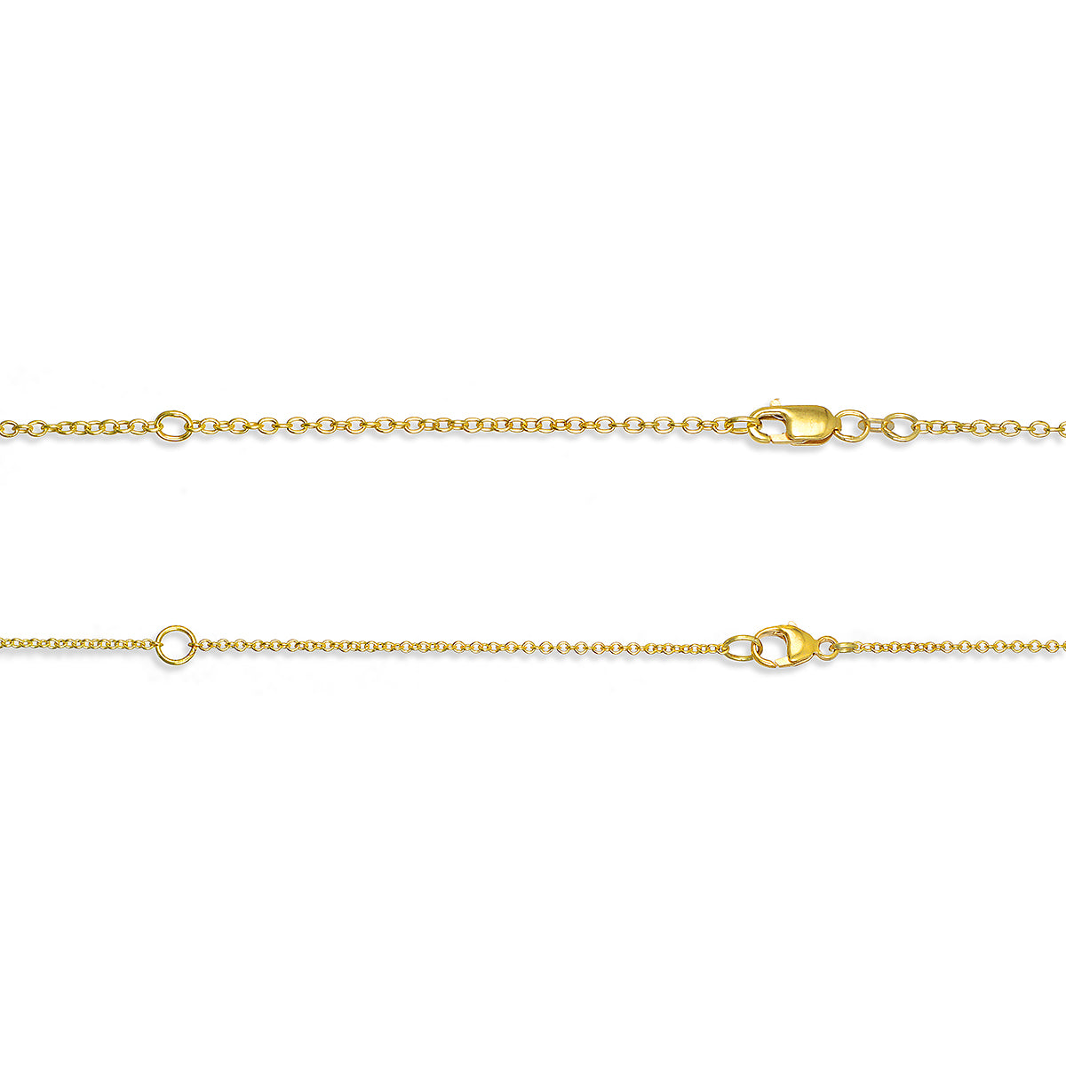 18 Karat Yellow Gold and White Gold Cable Chains – Faye Kim 18 Karat Yellow Gold and White Gold Cable Chains – Faye Kim