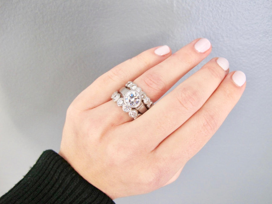Platinum Diamond Three-Stone Engagement Ring