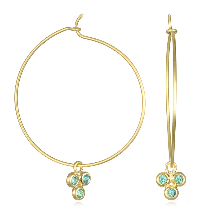 Mozambique Blue Green Tourmaline Trio Drops