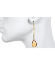 Citrine Briolette Hoops