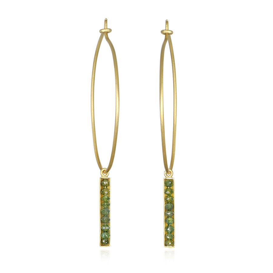 Green Diamond Bar Drops
