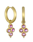 18 Karat Gold Pink Sapphire Quad Drops