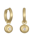 18 Karat Gold Diamond Bead Drops