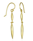 18 Karat Gold Torpedo Earrings