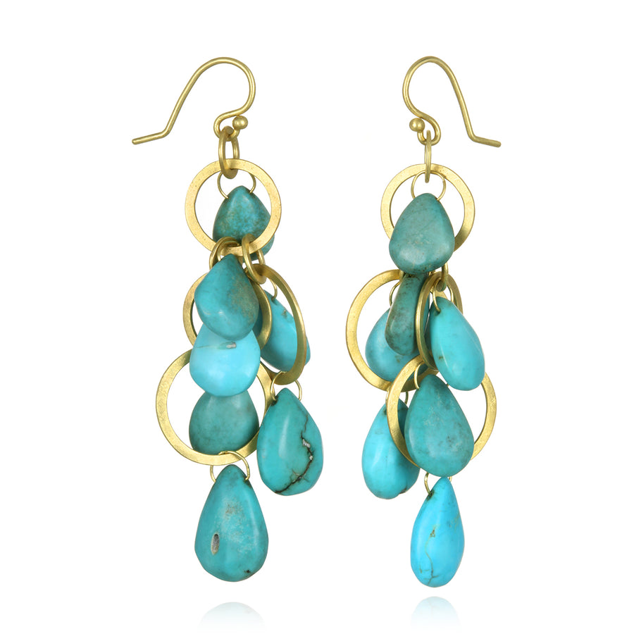 Turquoise Multi Loop Earrings