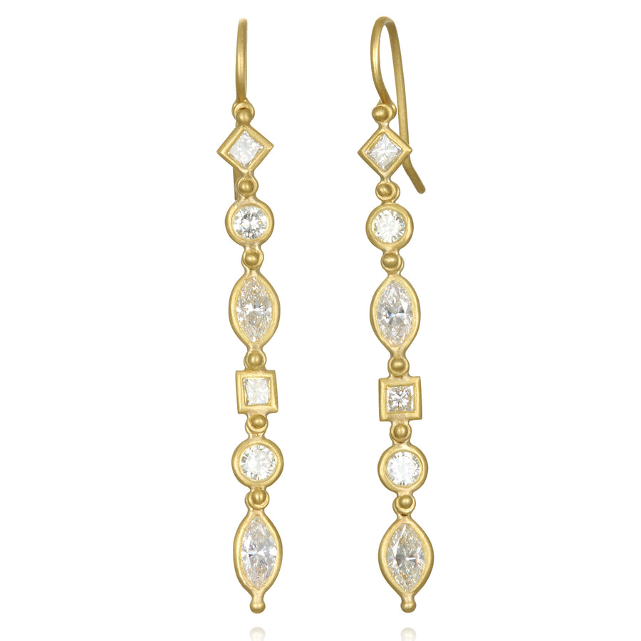 Marquise Diamond Line Earrings