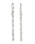 Platinum Diamond Line Earrings