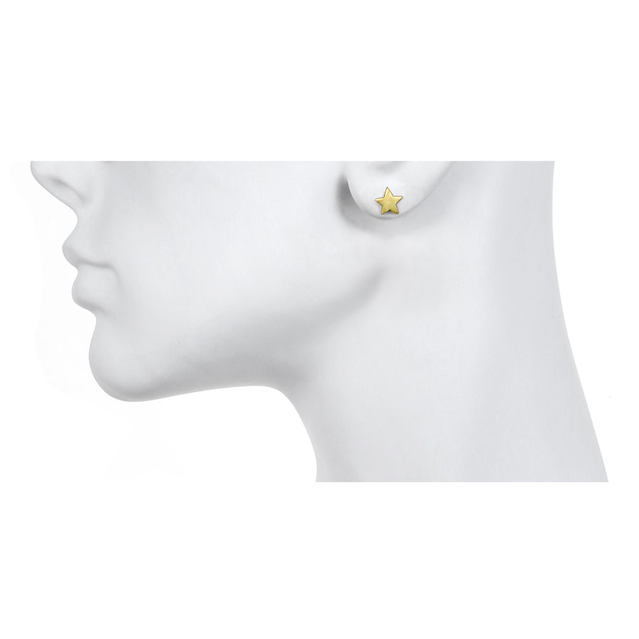 18 Karat Gold Moon & Star Studs