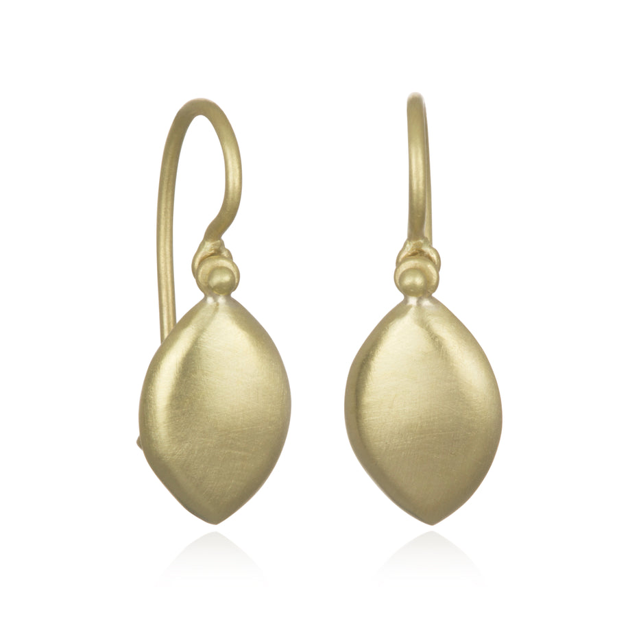18 Karat Gold Hinged Marquise Chiclet Earrings