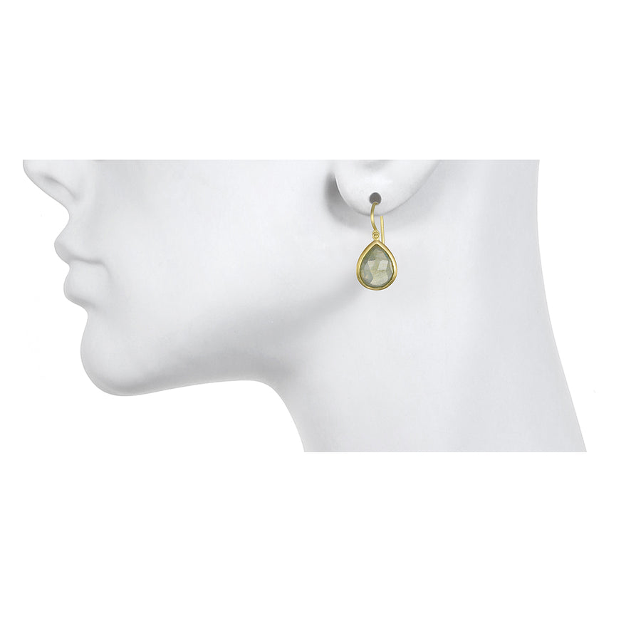 Rose Cut Umba Sapphire Slice Earrings