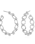 White Gold Diamond Lace Hoops